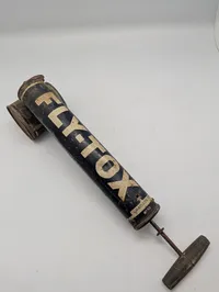 Vintage Fly-Tox French Tinplate Hand Pump Insecticide Sprayer