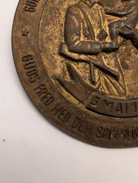 Danish Liberation Commemorative Bronze Medal pin , May 5 1945