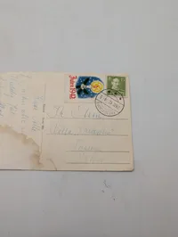 Dansk Julekort fra 1942 med Julen 1942 Julemærke D.N.S.A.P. og Fredensborg Stempel