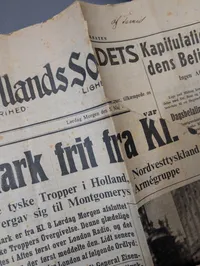 Collection of WWII Danish Newspapers, Photo Album, and Krigsbilleder Booklet