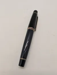 Breitling Sort Rollerball Pen med Sølvfarvede Detaljer