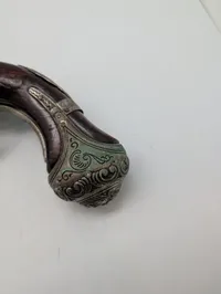 Hawkins Flintlåspistol med Træskæfte og Messingbeslag, Dekoration 