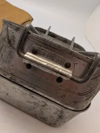 WWII Britisk Mess Tin med Lærredsetui, mærket FIS 43