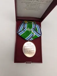 Danish Home Guard Medal for Voluntary Service with Original Case