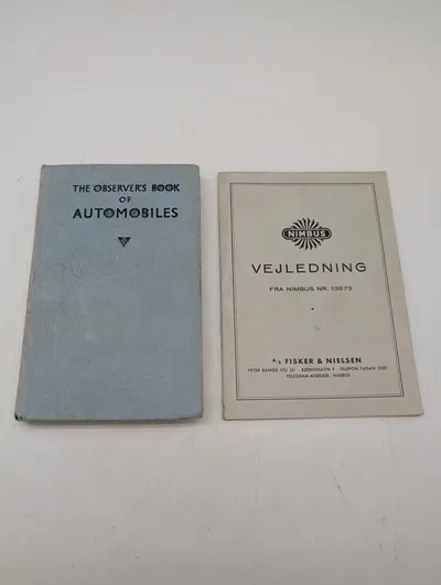 The Observer's Book of Automobiles og Nimbus Vejledning fra Fisker & Nielsen