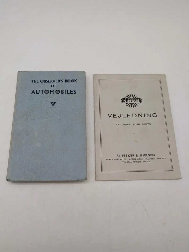 The Observer's Book of Automobiles og Nimbus Vejledning fra Fisker & Nielsen