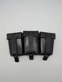 Stecher Freiberg K98 Ammunitionstaske i Læder, 1943 Krigsmarine, mint 