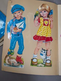 Samling af vintage danske glansbilledalbum og scrapbøger