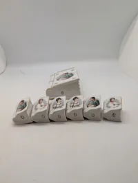 Limoges Porcelæn Napoleon Bog-Karaffel Sæt med Seks Glas
