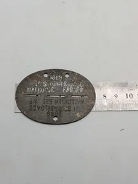 Tysk WWII SS-Sturmbrigade Wallonien Erkennungsmarke (ID-skilt) ORIGINAL