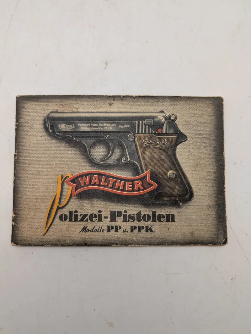 WW2  Walther Polizei-Pistolen Modeller PP og PPK Instruktionsmanual