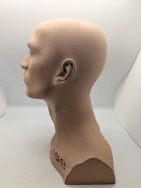 Mandlig mannequin-hovedbuste med realistiske træk