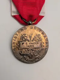 Fransk Médaille d'Honneur du Travail, Ministère du Travail, 1985