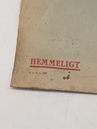 Dansk militær konvolut mærket "HEMMELIGT" fra 1957