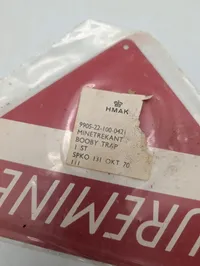 HMAK Dansk Militær Lureminer Booby Trap Advarselsskilt