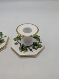 Et par Royal Copenhagen 'Vinstok' lysestager i porcelæn