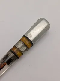 Vintage Mid-Century Clear Lucite and Aluminum Cigarette Holder Hjembragt af Dansk KZ fange 