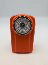 Vintage Wonder Cinea lommelygte i orange metal med original æske