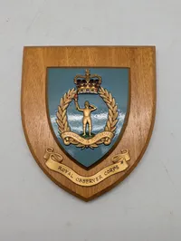 Royal Observer Corps militær vægplade i træ og emalje