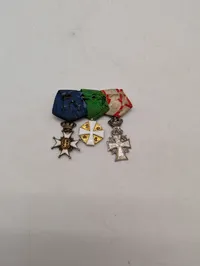 Miniature Ordensgruppe med Dannebrogordenen og Nordstjerneordenen