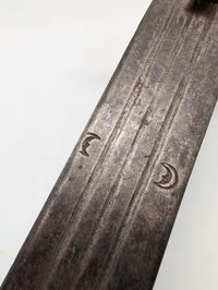 Sudanese Kaskara Broadsword with Leather-Wrapped Hilt and Crossguard