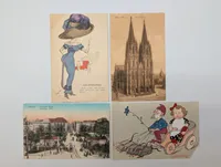 Set of Four Early 20th Century European Postcards