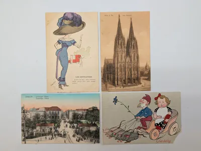 Set of Four Early 20th Century European Postcards