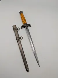F.W. Höller Solingen tysk officersdolk fra hæren med skede, original 
