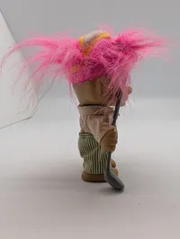 Russ Berrie Golfer Troll Doll with Pink Hair and Golf Club Accessory