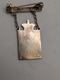 Georg Jensen Kongemærke i sølv og emalje, Christian X 1870-1940