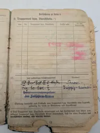 Tysk Luftwaffe Soldbuch fra 2. Verdenskrig tilhørende Karl Burkhardt