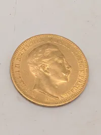 1900 German Empire Prussia 20 Mark Gold Coin, Wilhelm II