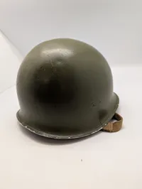 Amerikansk M1 Stålhjelm med faste bøjler og front-seam WW2 