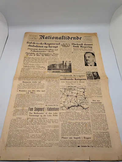 Nationaltidende Avis, 9. August 1944, Dansk Anden Verdenskrig Udgave