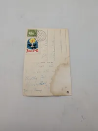 Dansk Julekort fra 1942 med Julen 1942 Julemærke D.N.S.A.P. og Fredensborg Stempel