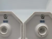 Et par Royal Copenhagen 'Vinstok' lysestager i porcelæn