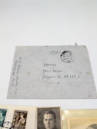 Tysk militærhistorisk samling med breve og portrætfotos fra 1940'erne