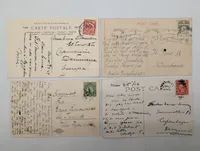 Lot of 4 Vintage Postcards: Egypt, Mother's Pet, Maine Monument, Falsterbohus