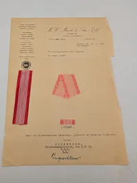 M.W. Mørch & Søn's Eftf. korrespondance og medaljeudkast