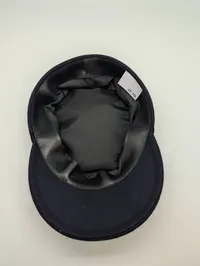 Tysk sort uldskråhue med Totenkopf-emblem og sølvfarvede snore ( repro ) 
