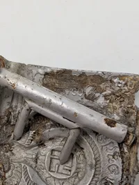 Tysk Waffen-SS bæltepande i aluminium med 'Meine Ehre heißt Treue' motto