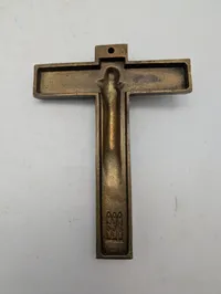Dansk modernistisk bronze krucifiks med Kristus-figur