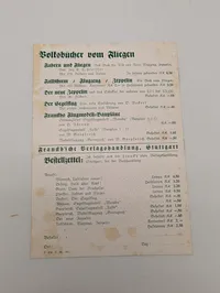 Franckh'sche Verlagshandlung Luftfahrer voran! Reklamehæfte, 1936