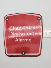 Emaljeskilt til Nødbremse og Alarme DSB