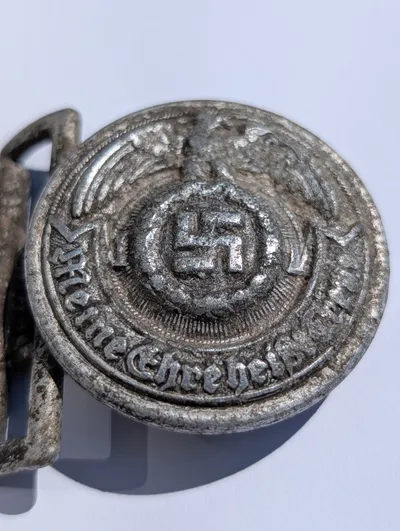Tysk SS-officers bæltespænde med 'Meine Ehre heißt Treue' motto, original loftrum 