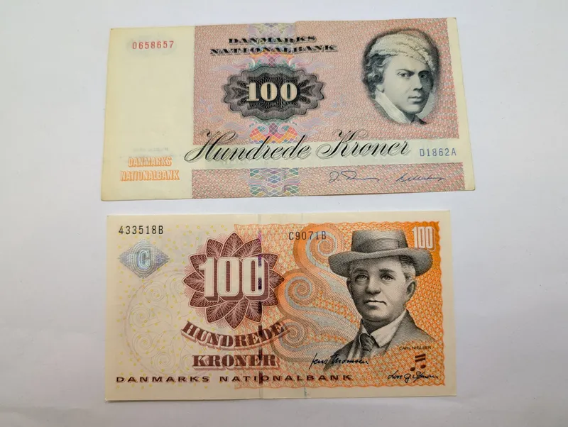 Danmark 100 Kroner Sedler, Serie 1972 og Serie 1997