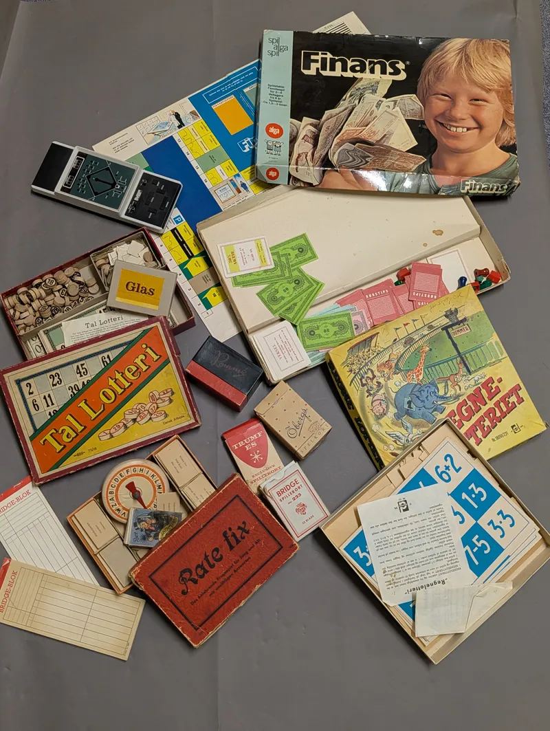 Vintage Scandinavian Board Game and Card Collection including Alga Finans