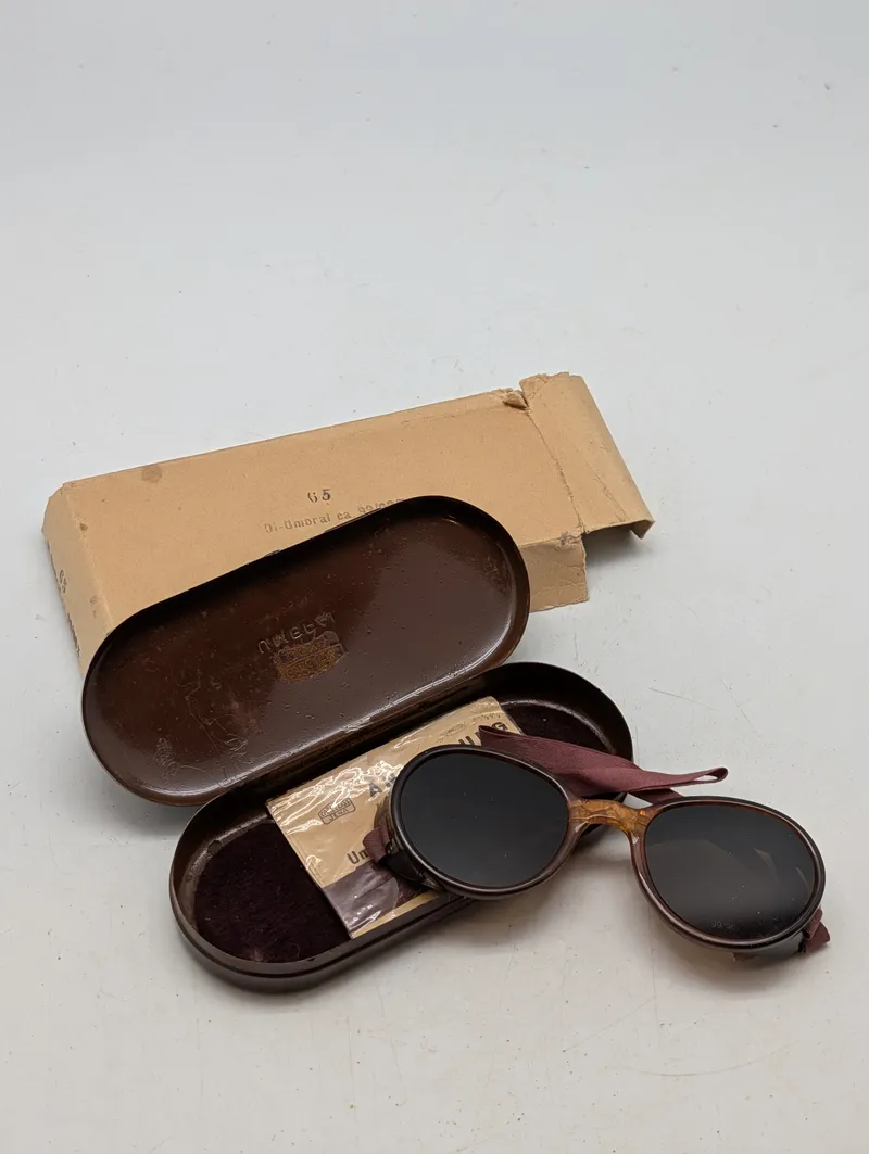 Carl Zeiss Jena Umbral Ski briller med Original Etui og Æske WW2