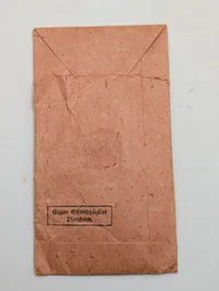 Eugen Schmidhäußler Pforzheim Kriegsverdienstkreuz 2. Klasse kuvert