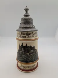 German Military Reservist Beer Stein Füsilier Regt. Fürst Karl Anton Nr. 40